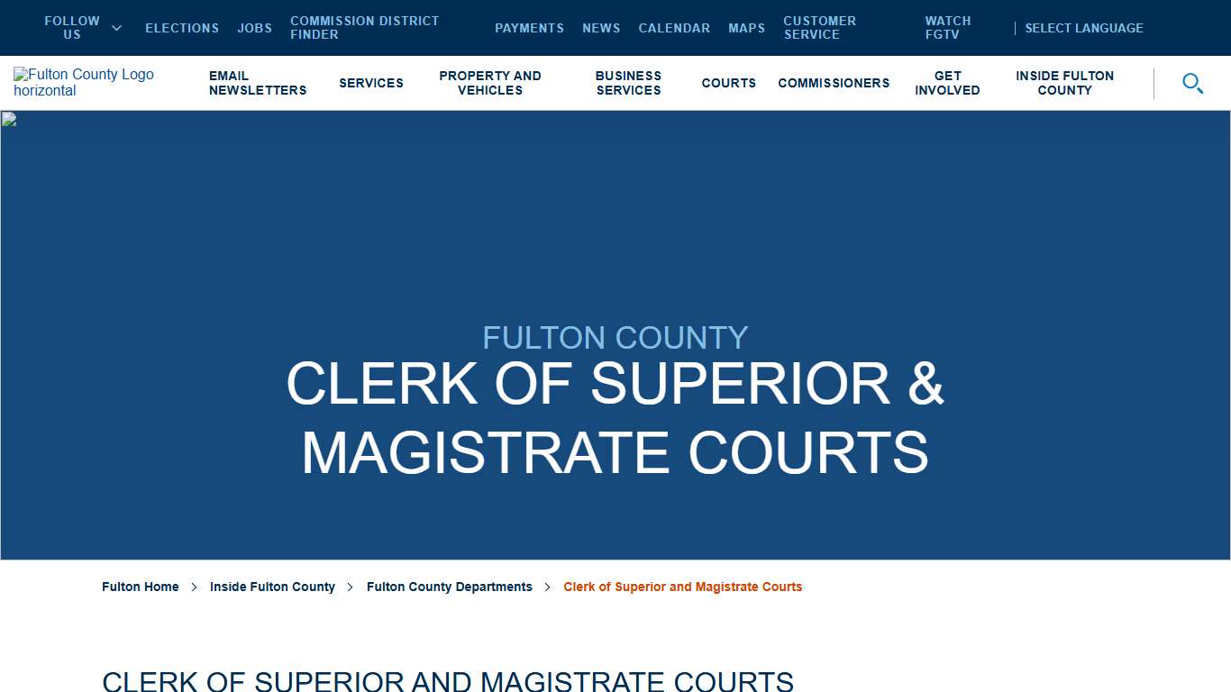 Clerk of Superior and Magistrate Courts